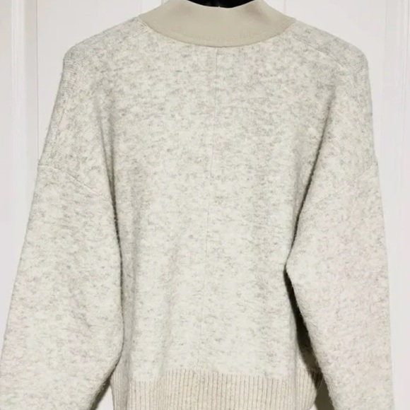 lululemon athletica Lululemon Alpaca Wool-Blend Bomber Jacket Grey Beige medium - Picture 3 of 3